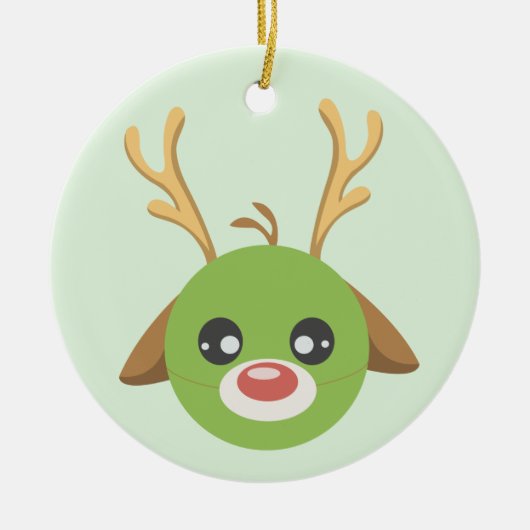 rendierbaars keramisch siermiddel ornament (Voorkant)