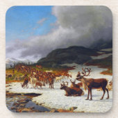 rendierbeslag in de bergen ten noorden van Røros Bier Onderzetter (Voorkant)