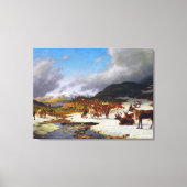 rendierbeslag in de bergen ten noorden van Røros Canvas Afdruk (Voorkant)