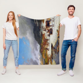 rendierbeslag in de bergen ten noorden van Røros Fleece Deken