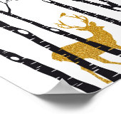 rendierbos in berkenbossen poster (Hoek)