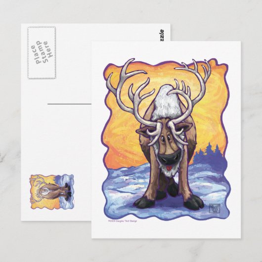 rendiercadeaus en -Accessoires Briefkaart (Voorkant / Achterkant)