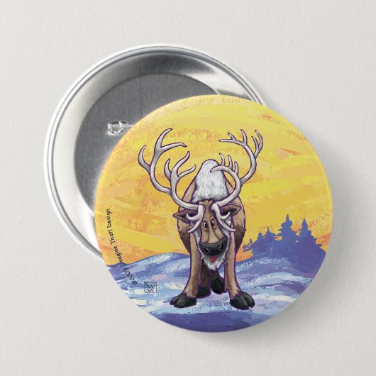 rendiercadeaus en -Accessoires Ronde Button 7,6 Cm (Voorkant /achterkant)