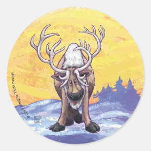 rendiercadeaus en -Accessoires Ronde Sticker