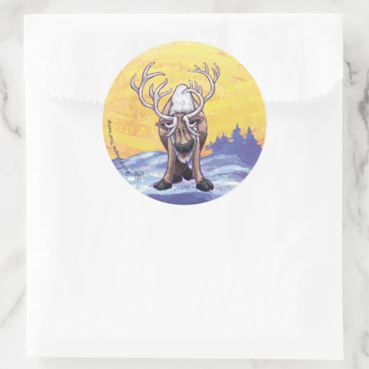 rendiercadeaus en -Accessoires Ronde Sticker (Tas)