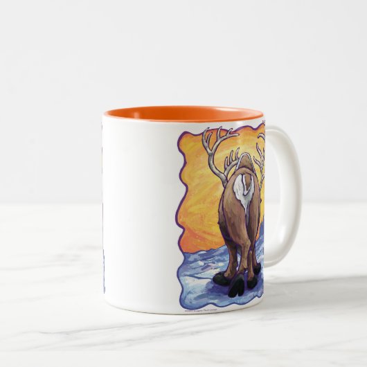 rendiercadeaus en -Accessoires Tweekleurige Koffiemok (Voorkant rechts)