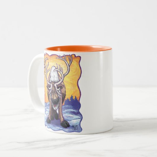 rendiercadeaus en -Accessoires Tweekleurige Koffiemok (Voorkant links)