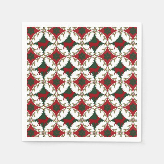 rendiercirkels-2-PAPIERNAPKINS Servetten (Voorkant)