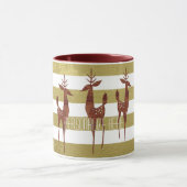 Rendierelegant  goud met witte streep mok (Midden)