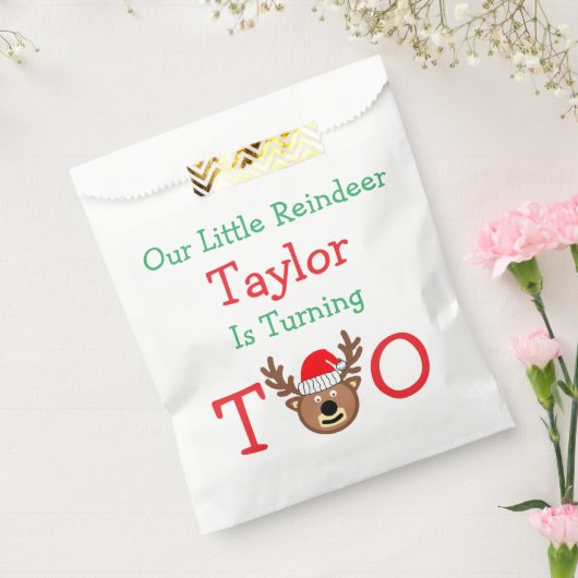 rendieren 2e verjaardag bedankzakje (Gezegeld)