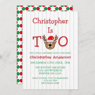 rendieren 2e verjaardag kaart