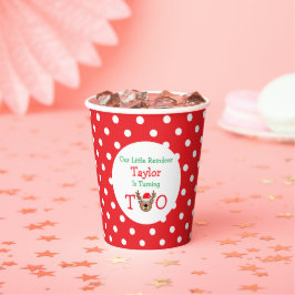 rendieren 2e verjaardag papieren bekers