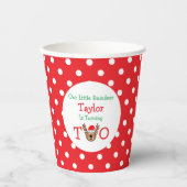 rendieren 2e verjaardag papieren bekers (Voorkant)