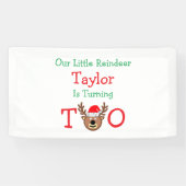 rendieren 2e verjaardag spandoek (Horizontaal)