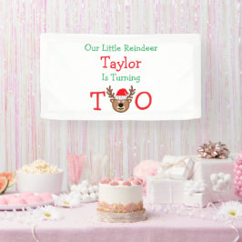 rendieren 2e verjaardag spandoek