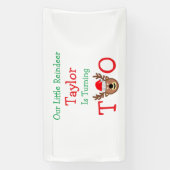 rendieren 2e verjaardag spandoek (Verticaal)