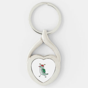 Rendieren als een kerstvogel sleutelhanger