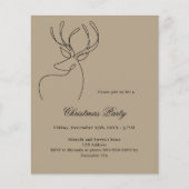 Rendieren ambacht beige Kerstmis Party uitnodiging (Voorkant)