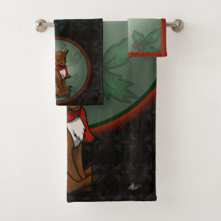 rendieren bad handdoek