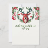 "Rendieren & Baubles" Kerst Kaart Notitiekaartje (Achterkant)