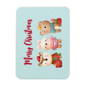 rendieren, Beer en konijnenkerstmis Magneet (Verticaal)