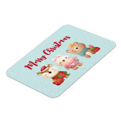 rendieren, Beer en konijnenkerstmis Magneet (Linkerzijde)