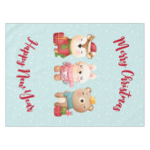 rendieren, Beer en konijnenkerstmis Tafelkleed (Voorkant (Horizontaal))