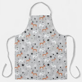 rendieren, Beren en kerstbomen Schort (Voorkant)