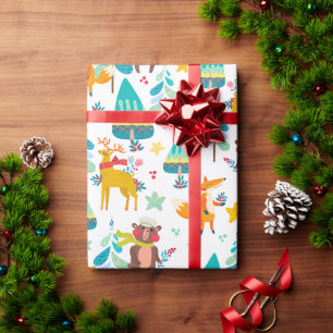 Rendieren, Beren en vossen Cadeaupapier