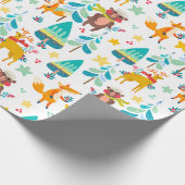 Rendieren, Beren en vossen Cadeaupapier (Hoek)