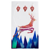 rendieren, bergen, feestspeelgoed klein cadeauzakje (Achterkant)