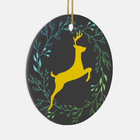 rendieren - Blitzen Keramisch Ornament (Rechts)