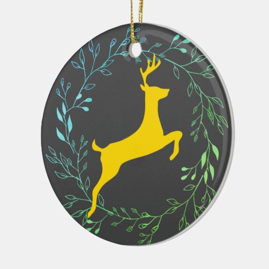 rendieren - Blitzen Keramisch Ornament (Links)