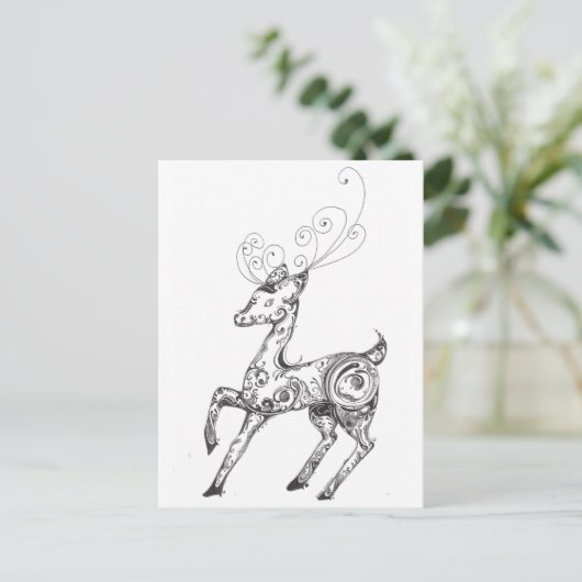 rendieren briefkaart (Staand voorkant)