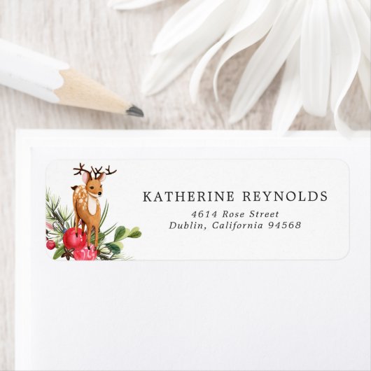 rendieren | Christmas Baby Retouradreslabel Etiket (Insitu)