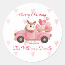 rendieren drukten schattig Classic Round Sticker