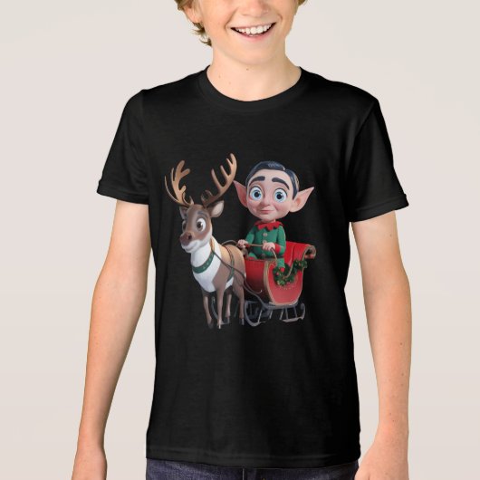 Rendieren ELF Kinder T-shirts (Voorkant)