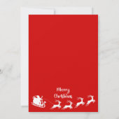 Rendieren en Bloemen Lijst Nordic Christmas Party Kaart (Achterkant)