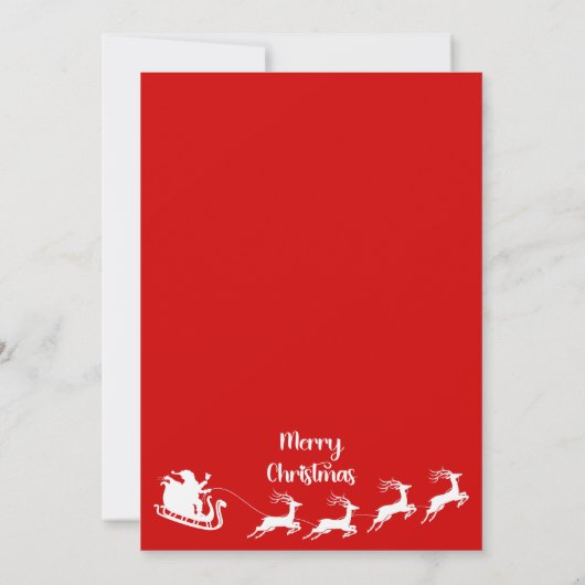 Rendieren en Bloemen Lijst Nordic Christmas Party Kaart (Achterkant)