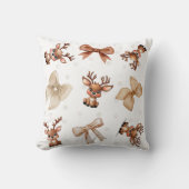 Rendieren en Bogen Coquette Sierkussen (Voorkant)