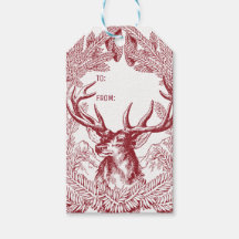 Rendieren en dennen kochten rustieke kerst