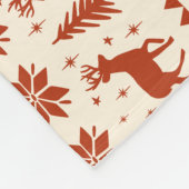 Rendieren en feestelijke kerst fleece deken (Hoek)