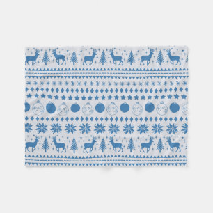 Rendieren en feestelijke kerst fleece deken