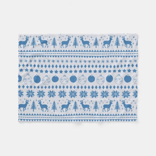 Rendieren en feestelijke kerst fleece deken (Voorkant (Horizontaal))