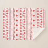 Rendieren en feestelijke kerst sherpa deken (Voorkant (horizontaal))