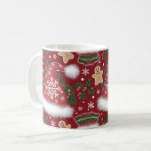 Rendieren en Holly Christmas Design Koffiemok (Voorkant links)