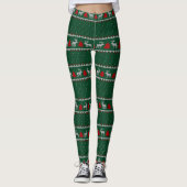 Rendieren en Kerstbomen Leggings (Voorkant)