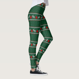 Rendieren en Kerstbomen Leggings