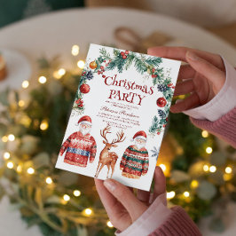 Rendieren en kerstfeest kaart