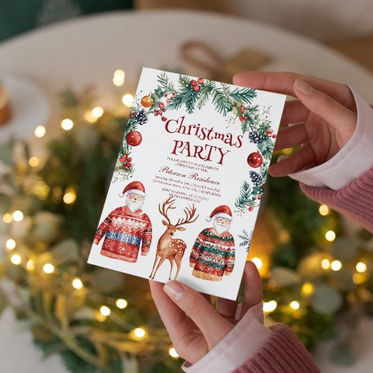 Rendieren en kerstfeest kaart